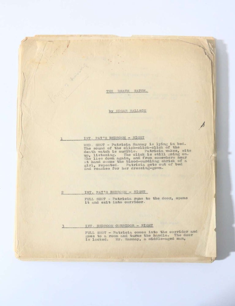 Item #11040 The Death Watch - A Script. Edgar Wallace.