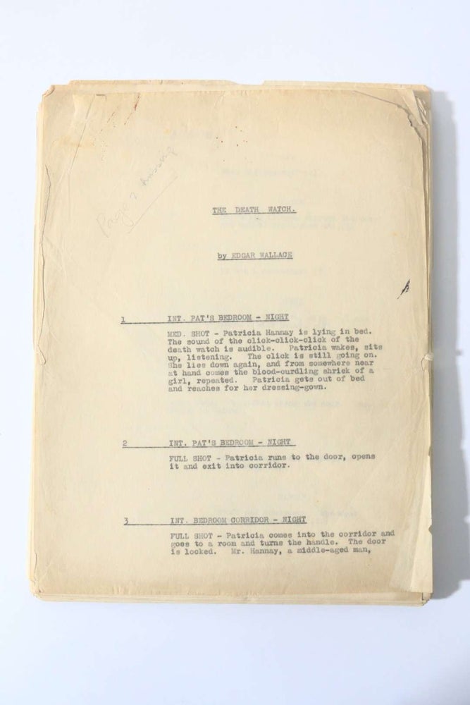 Item #11040 The Death Watch - A Script. Edgar Wallace.
