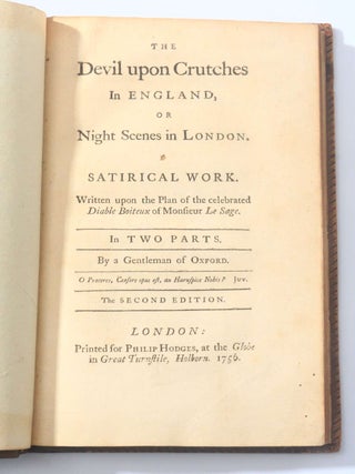 The Devil Upon Crutches in England, or Night Scenes in London. A Satirical Work. Written upon the... (4/4)