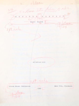 An Extensive Archive of Holograph Manuscripts, Typescripts and Ephemera (7/10)