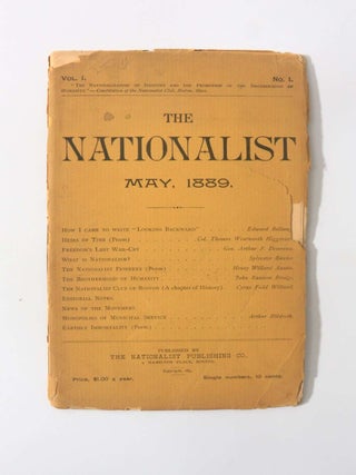 Item #11215 How I Came to Write 'Looking Backward' [published in] The Nationalist....