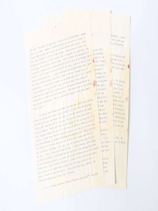 Item #11495 A Personal Typed Letter Signed [TLS] to Claudia Bush. Discussing his relationship and...