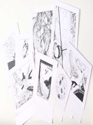 Item #11693 A Suite of Illustrations for The Edge of Space by Jim Cawthorn. Maurice Renard Arthur...