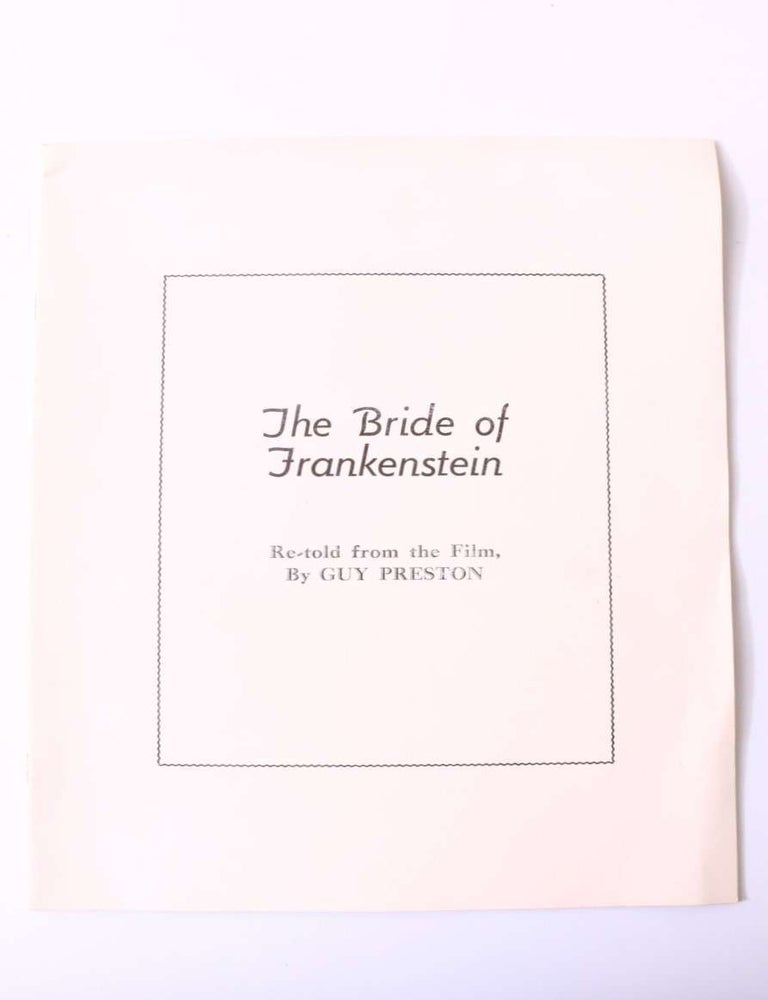 Item #11747 The Bride of Frankenstein. Guy Preston.