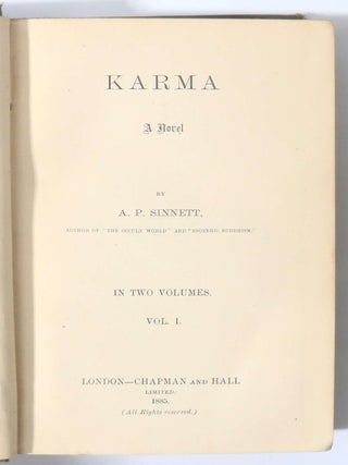 Item #11923 Karma: A Novel. A P. Sinnett