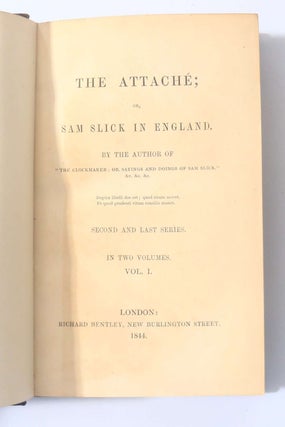 The Attache or Sam Slick in England with the Second Series of the Same (5/5)