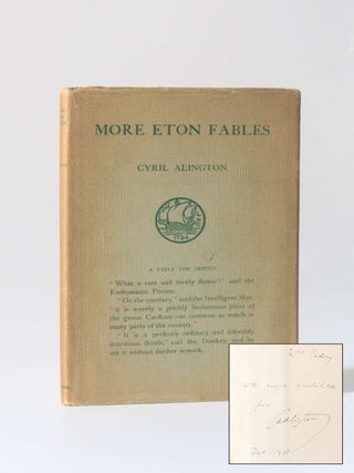 Item #12542 More Eton Fables. Cyril Alington