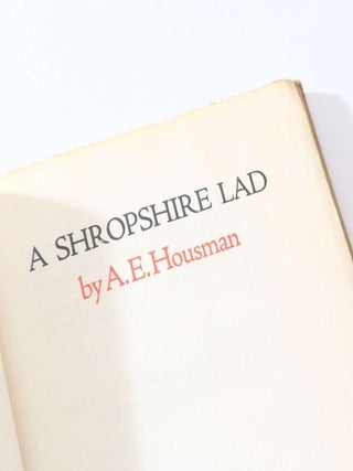 Item #12718 A Shropshire Lad. A E. Housman