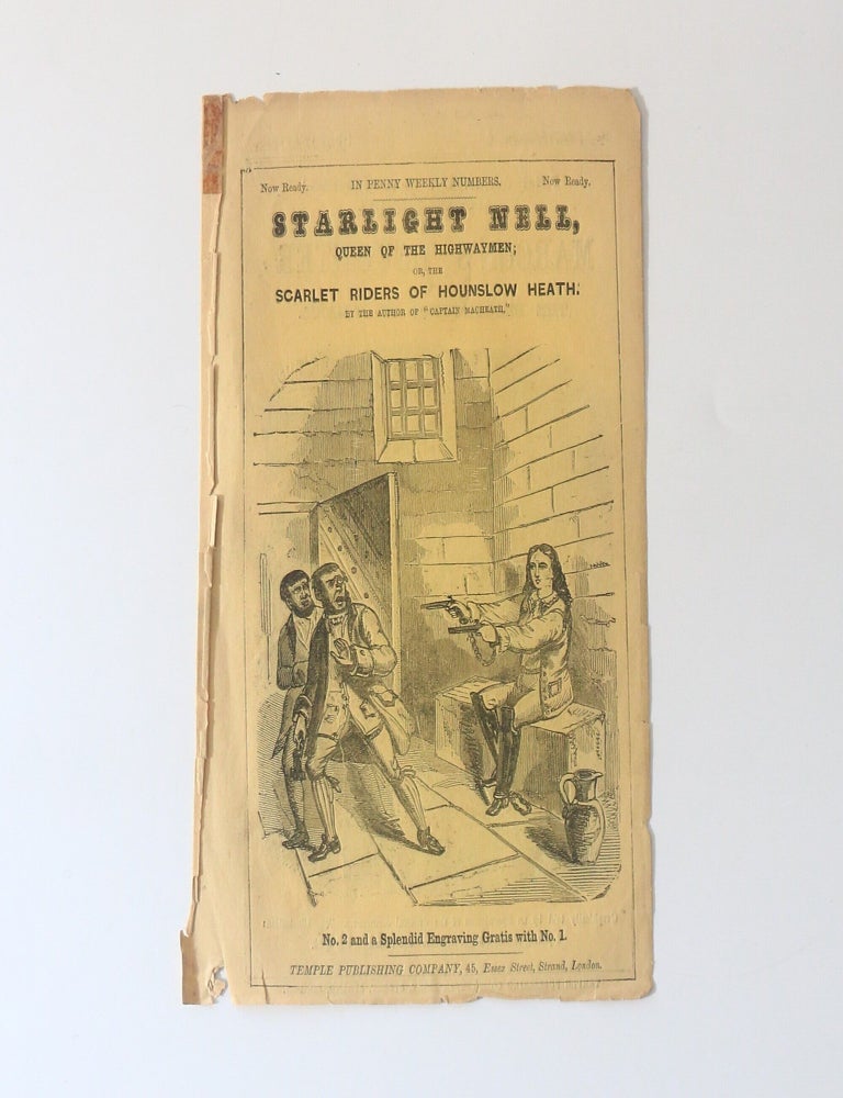 Item #13514 A Pair of Adverts for an Unidentified Penny Dreadful. Unknown, T H. Jones interest.