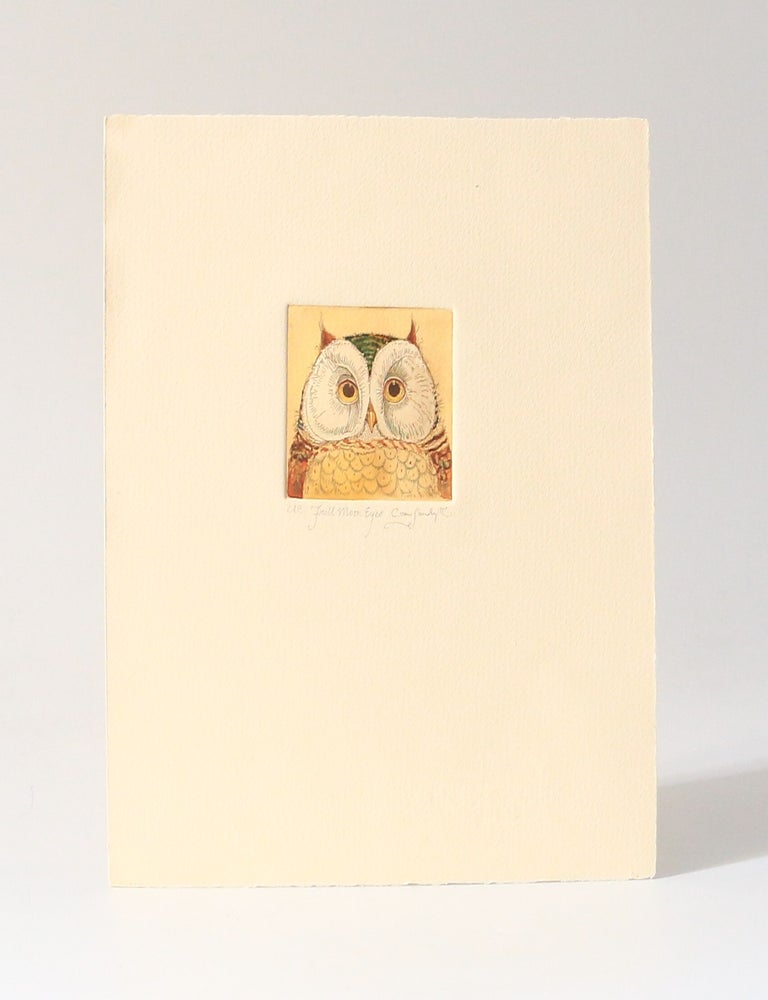 Item #13565 Full Moon Eyes Portrait [Original Hand-Coloured Etching - Artist's Proof]. Charles van Sandwyck.