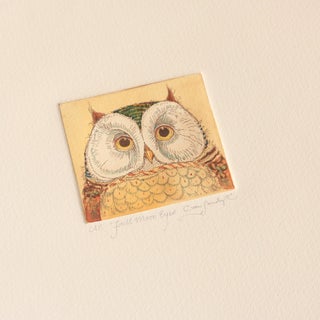 Full Moon Eyes Portrait [Original Hand-Coloured Etching - Artist's Proof (2/3)