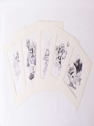 Item #7171 Five Pieces of Original Art for Alan Burt Akers's Renegade of Kregen. Jack Gaughan